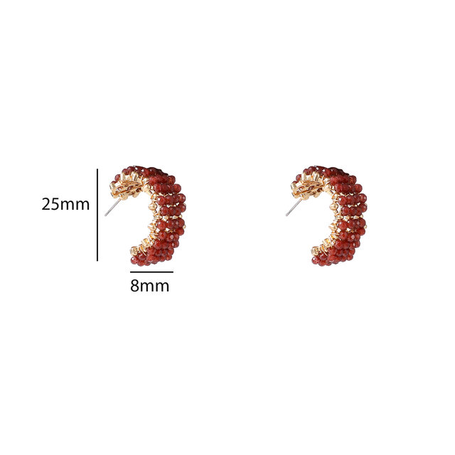Beaded Hoop Oorbellen E55226-5 Beaded Hoop Oorbellen E55226-5