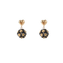 Heart Stud Ball Oorbellen E55225-1