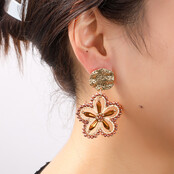 Big Flower Drop Oorbellen E55224-2 Big Flower Drop Oorbellen E55224-2