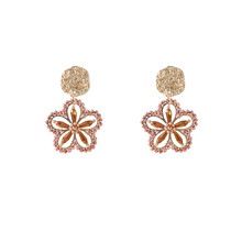 Big Flower Drop Oorbellen E55224-2