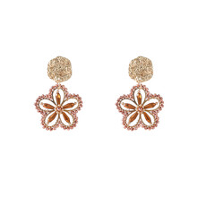 Big Flower Drop Oorbellen E55224-2