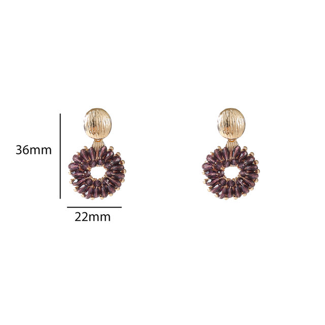 Big Bead Round Dangle Oorbellen E55219-4 Big Bead Round Dangle Oorbellen E55219-4