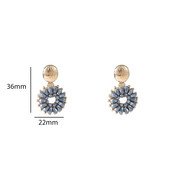 Big Bead Round Dangle Oorbellen E55219-3 Big Bead Round Dangle Oorbellen E55219-3