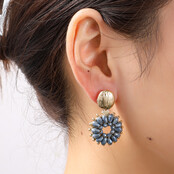 Big Bead Round Dangle Oorbellen E55219-3 Big Bead Round Dangle Oorbellen E55219-3