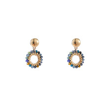 Round Dangle Gold Oorbellen E55215-6