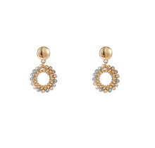 Round Dangle Grey Oorbellen E55215-4