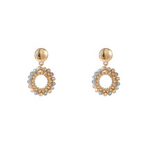 Round Dangle Grey Oorbellen E55215-4