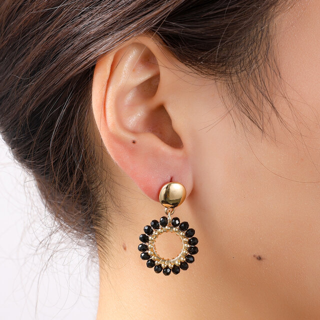 Round Dangle Oorbellen E55215-1 Round Dangle Oorbellen E55215-1