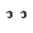 Day & Eve by Go Dutch Label Flower Hoop Dark Blue Oorbellen E55179-3