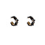 Day & Eve by Go Dutch Label Flower Hoop Black Oorbellen E55179-1