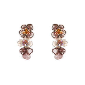 Long Flower Dangle Oorbellen E55177-2
