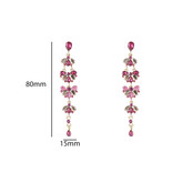 Long Stone Dangle Grey Oorbellen E55150-4 Long Stone Dangle Grey Oorbellen E55150-4