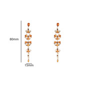 Long Stone Dangle Brown Oorbellen E55150-3 Long Stone Dangle Brown Oorbellen E55150-3