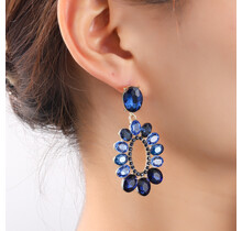 Bold Round Dangle Goldplated Oorbellen E55148-2