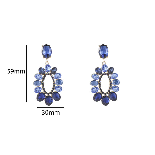 Bold Round Dangle Goldplated Oorbellen E55148-2 Bold Round Dangle Goldplated Oorbellen E55148-2