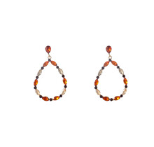 Open Drop Dangle Brown Oorbellen E55144-3