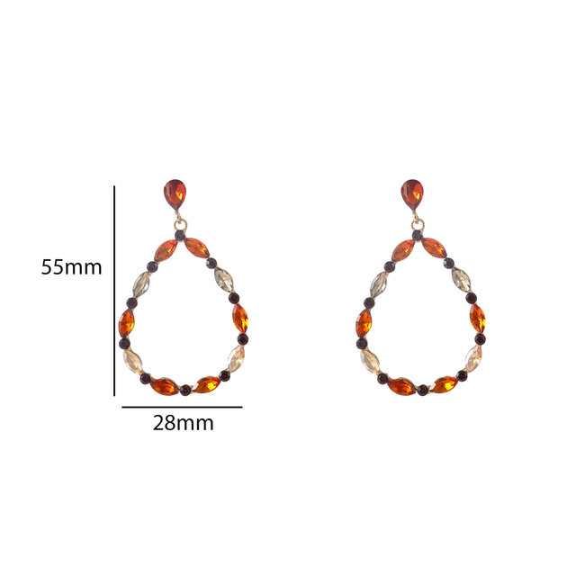 Open Drop Dangle Brown Oorbellen E55144-3 Open Drop Dangle Brown Oorbellen E55144-3