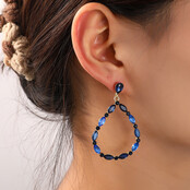 Open Drop Dangle Blue Oorbellen E55144-2 Open Drop Dangle Blue Oorbellen E55144-2