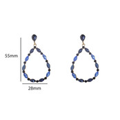 Open Drop Dangle Blue Oorbellen E55144-2 Open Drop Dangle Blue Oorbellen E55144-2
