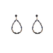 Open Drop Dangle Black Oorbellen E55144-1 Open Drop Dangle Black Oorbellen E55144-1