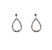 Open Drop Dangle Black Oorbellen E55144-1