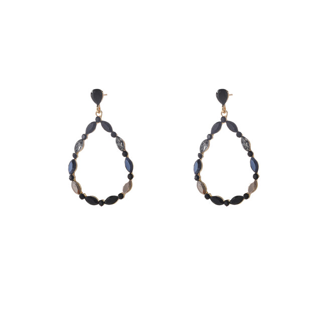 Open Drop Dangle Black Oorbellen E55144-1 Open Drop Dangle Black Oorbellen E55144-1