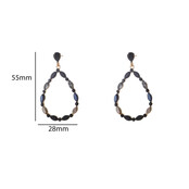 Open Drop Dangle Black Oorbellen E55144-1 Open Drop Dangle Black Oorbellen E55144-1