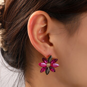Big Flower Stud Grey Oorbellen E55141-4 Big Flower Stud Grey Oorbellen E55141-4