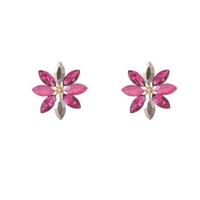 Big Flower Stud Grey Oorbellen E55141-4
