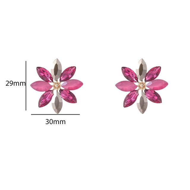 Big Flower Stud Grey Oorbellen E55141-4 Big Flower Stud Grey Oorbellen E55141-4