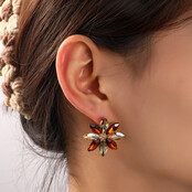 Big Flower Stud Brown Oorbellen E55141-3 Big Flower Stud Brown Oorbellen E55141-3