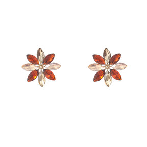 Big Flower Stud Brown Oorbellen E55141-3
