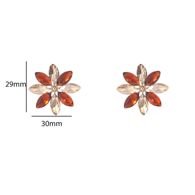 Big Flower Stud Brown Oorbellen E55141-3 Big Flower Stud Brown Oorbellen E55141-3
