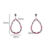 Open Drop Dangle Grey Oorbellen E55144-4 Open Drop Dangle Grey Oorbellen E55144-4