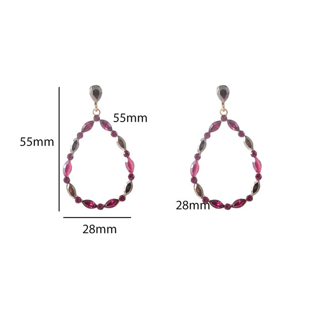 Open Drop Dangle Grey Oorbellen E55144-4 Open Drop Dangle Grey Oorbellen E55144-4