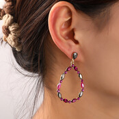 Open Drop Dangle Grey Oorbellen E55144-4 Open Drop Dangle Grey Oorbellen E55144-4