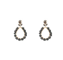 Flowery Flow Black Oorbellen E55180-1