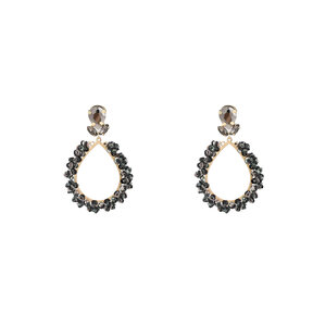 Flowery Flow Black Oorbellen E55180-1