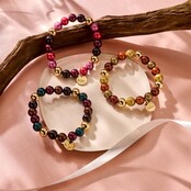 Magic Beads Armband Bruin 55452Mix01 Magic Beads Armband Bruin 55452Mix01