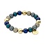 Biba Magic Beads Armband Blauw 55452Mix06