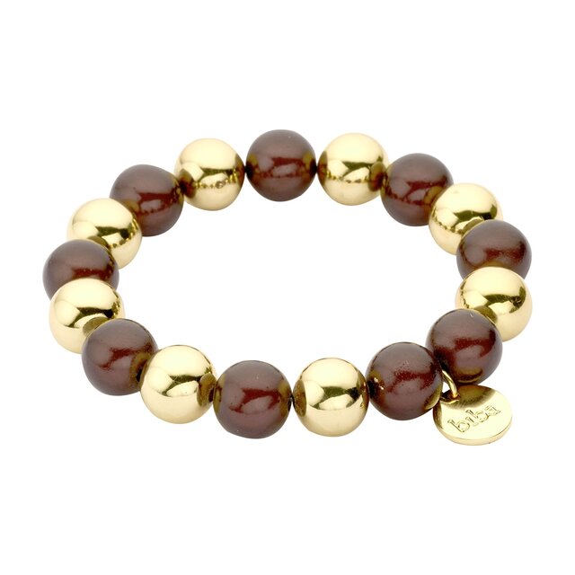 Magic Beads Armband Bruin 55451Mix07 Magic Beads Armband Bruin 55451Mix07