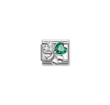 NOMINATION COMPOSABLE CLASSIC SYMBOL WHITE GREEN CLASSIC CLOVER 330322/10