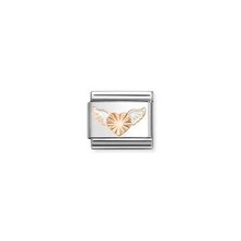 Nomination Link Rosékleurig - 430202-46 - Classic SYMBOLS - White Wings Diamond Heart
