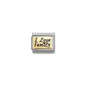 NOMINATION COMPOSABLE CLASSIC PLATES (IC) I LOVE FAMILY 030166/69