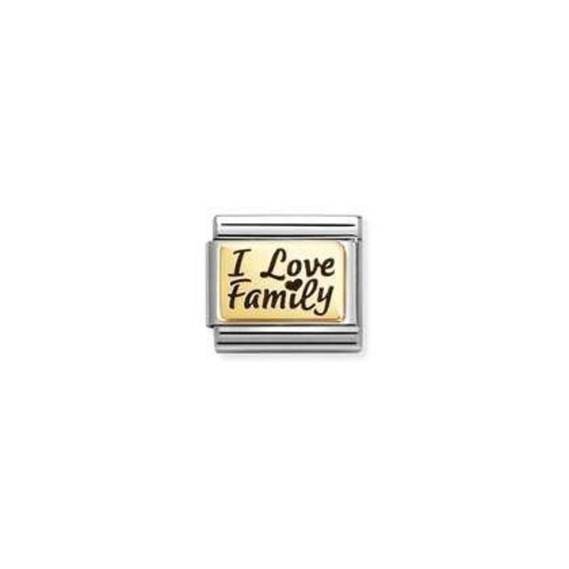 NOMINATION COMPOSABLE CLASSIC PLATES (IC) I LOVE FAMILY 030166/69