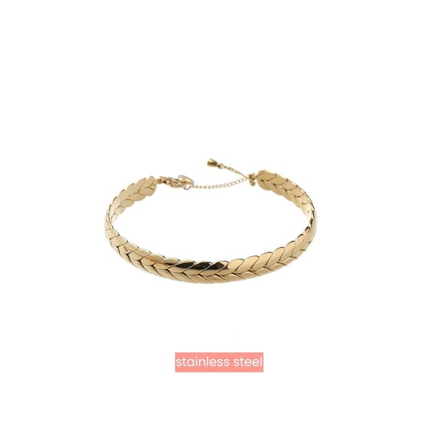 Braided Bangle - 14K B5367-2