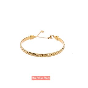 Checkered Bangle - 14K B4724-2