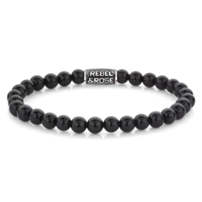 Rebel & Rose Men Black Velvet Vintage 60121 V-Maat L 20 cm