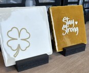 Tegeldisplay klein hout zwart (1 tegel)