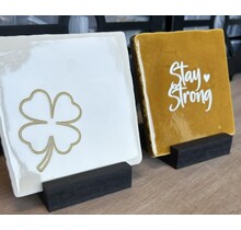 Tegeldisplay klein hout zwart (1 tegel)